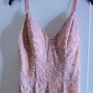 Pink Cream Flowy Dress